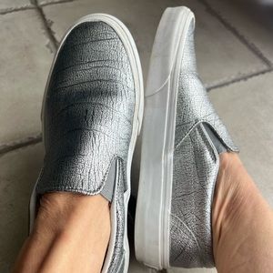Silver vans size 7